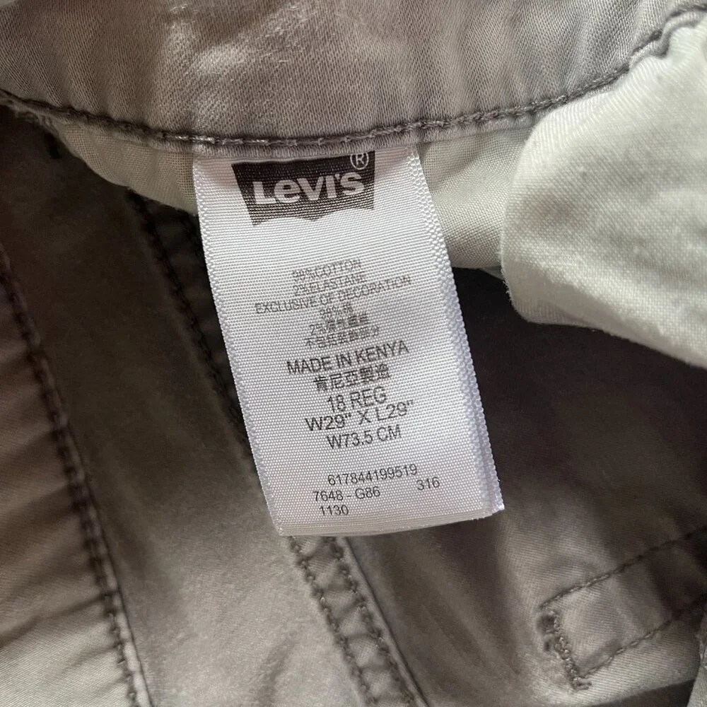 Levi's light gray 511 Slim jeans 18 29x29